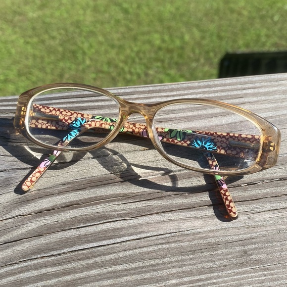Coach Monica Sand Glasses frames floral tan 51[]15 135 - Picture 1 of 10